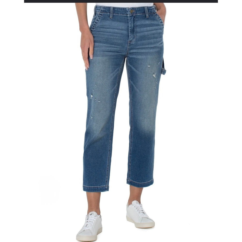 Liverpool Los Angeles The Carpenter Distressed Utility Jeans Blue 29/8 Gorpcore